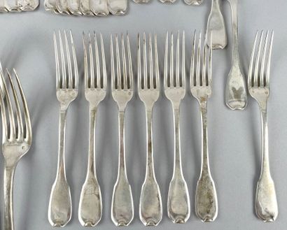 Partie de ménagère en argent 950 millièmes,...