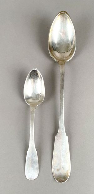 Cuiller à ragoût en argent modèle uniplat...