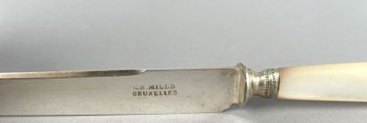 Douze couteaux à fromage, les manches en...