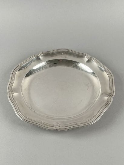 Soupière couverte de forme ronde en argent...