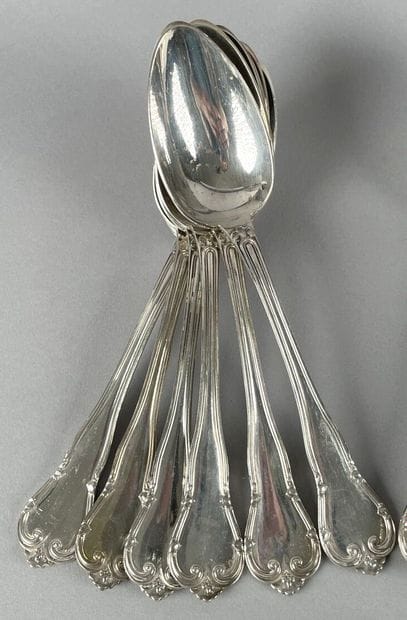 Partie de ménagère en argent 950 millièmes,...