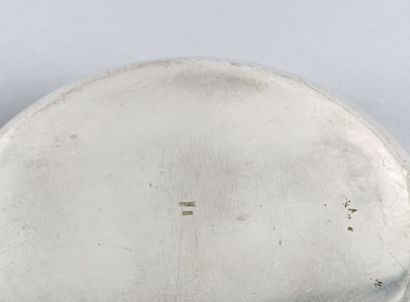 Paire de jattes rondes en argent uni 800...