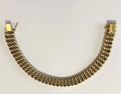 Bracelet articulé en or jaune 750 millièmes,...
