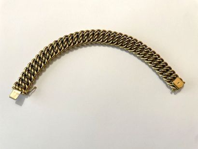 Bracelet articulé en or jaune 750 millièmes,...