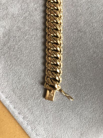 Bracelet articulé en or jaune 750 millièmes,...