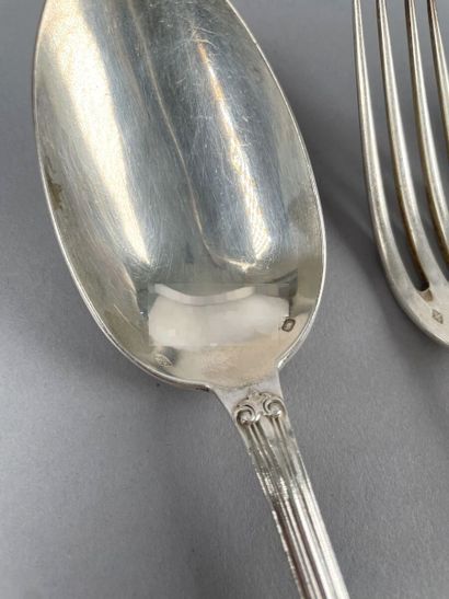 Partie de ménagère en argent 950 millièmes,...