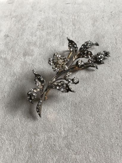 Partie de broche trembleuse en argent 925...