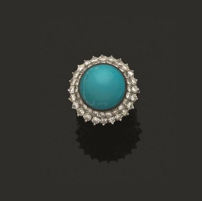 Bague en platine 850 millièmes et or 585...