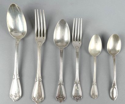 Partie de ménagère en argent 950 millièmes,...