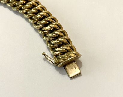 Bracelet articulé en or jaune 750 millièmes,...