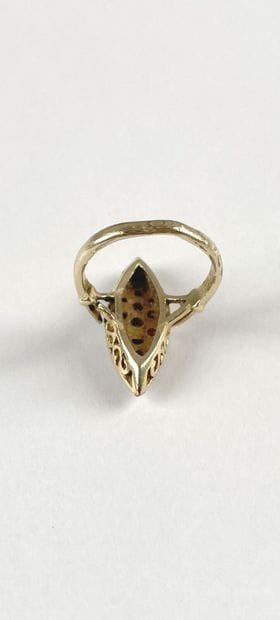 Bague de foi en or jaune 750 millièmes gravé...