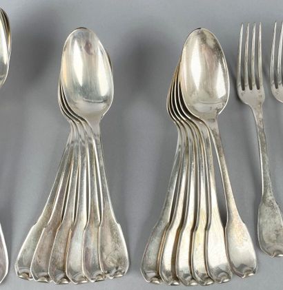 Partie de ménagère en argent 950 millièmes,...