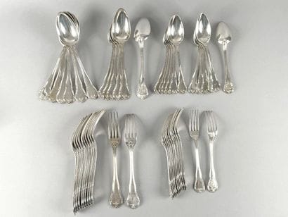 Partie de ménagère en argent 950 millièmes,...