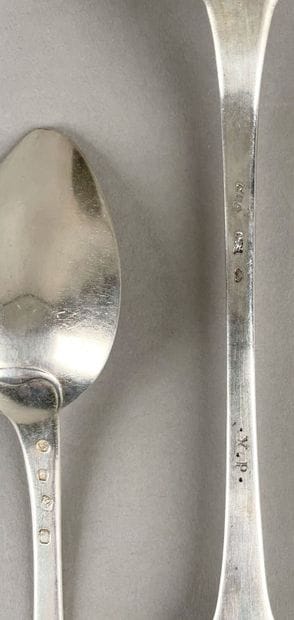 Cuiller à ragoût en argent modèle uniplat...