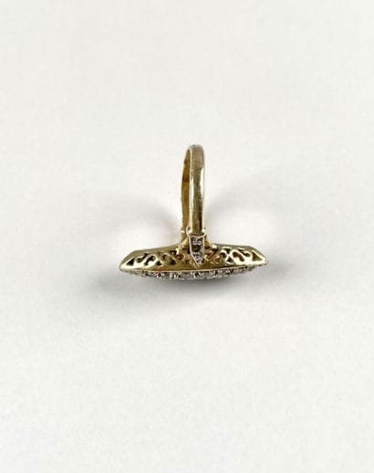 Bague de foi en or jaune 750 millièmes gravé...