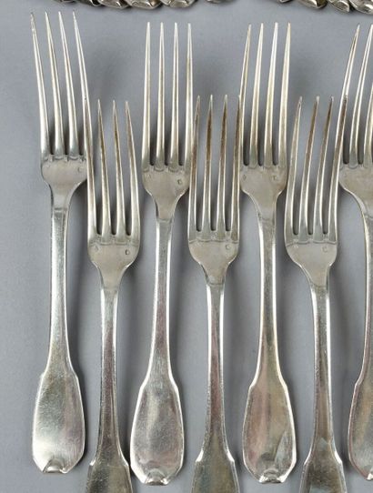 Partie de ménagère en argent 950 millièmes,...