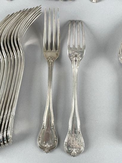 Partie de ménagère en argent 950 millièmes,...