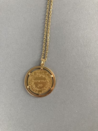 Collier articulé en or jaune 750 millièmes,...