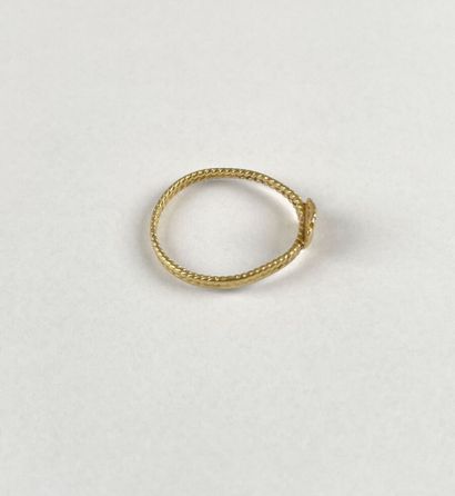 Bague de foi en or jaune 750 millièmes gravé...