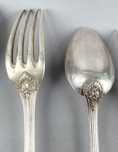 Partie de ménagère en argent 950 millièmes,...