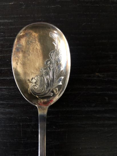 Service à glace en vermeil 950 millièmes,...