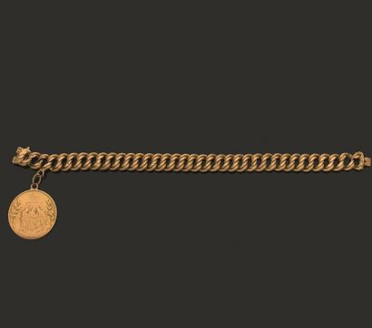Bracelet articulé en or jaune 750 millièmes...