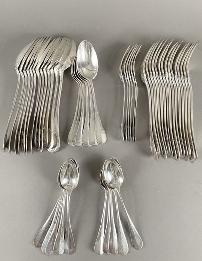Partie de ménagère en argent 950 millièmes...