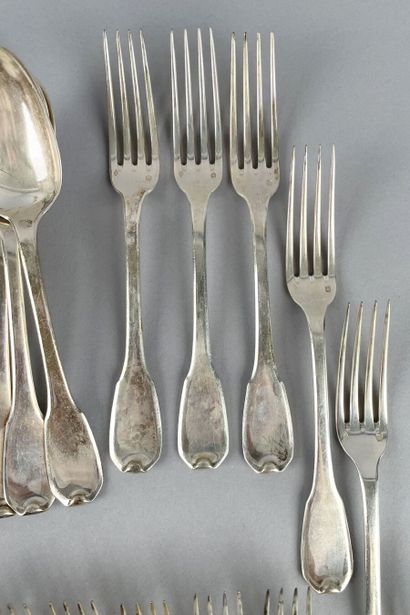 Partie de ménagère en argent 950 millièmes,...