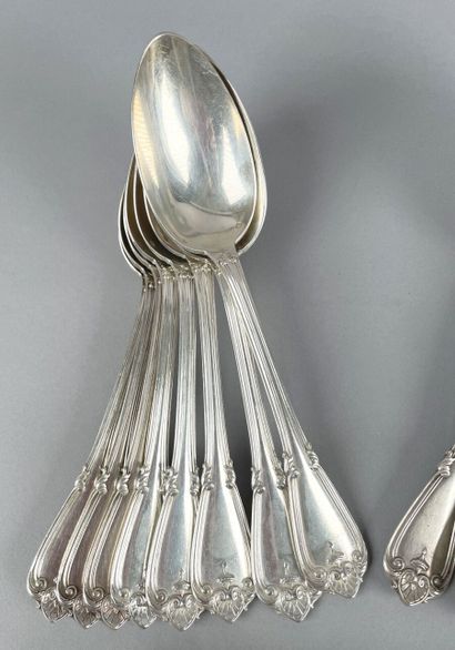 Partie de ménagère en argent 950 millièmes,...