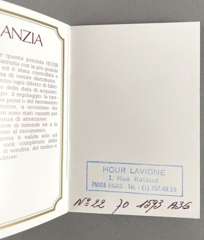 ASTROLAB Hour-Lavigne
Pendule portique 