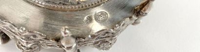 Paire de pots couverts en argent 800 millièmes...