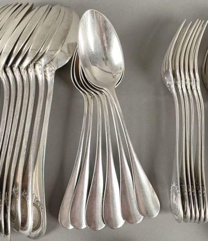 Partie de ménagère en argent 950 millièmes...