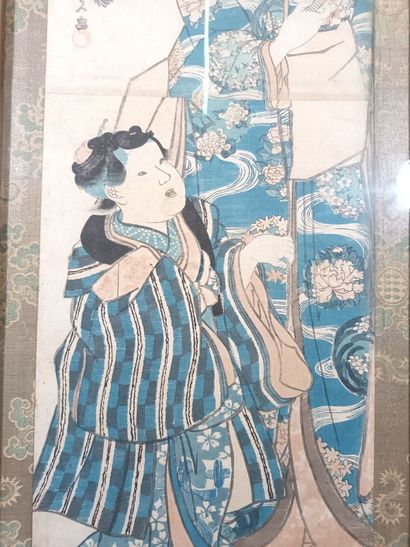 Ensemble de quatre double oban tate-e :
Utagawa...