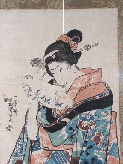 Ensemble de quatre double oban tate-e :
Utagawa...