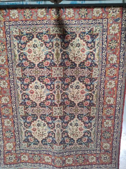 Tapis Najafabad (chaîne et trame en coton,...