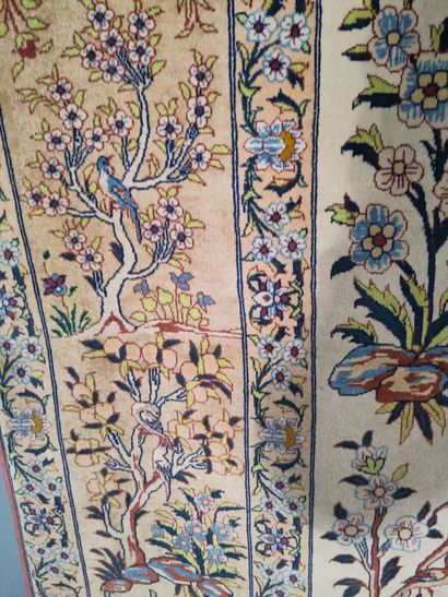 Tapis Sarouk (chaîne et trame en coton, velours...