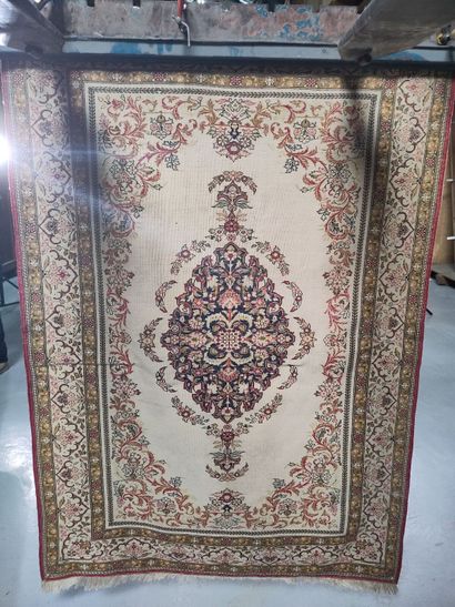 Paire de tapis Ghoum en soie (chaîne, trame...