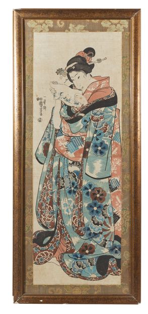 Ensemble de quatre double oban tate-e :
Utagawa...