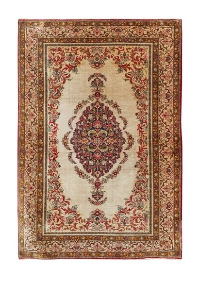 Paire de tapis Ghoum en soie (chaîne, trame...