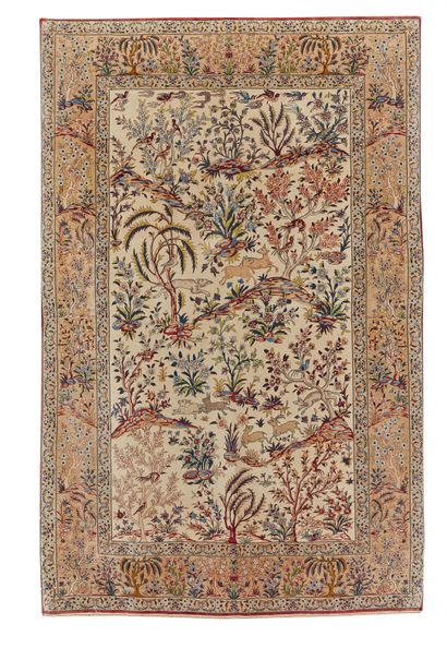 Tapis Sarouk (chaîne et trame en coton, velours...