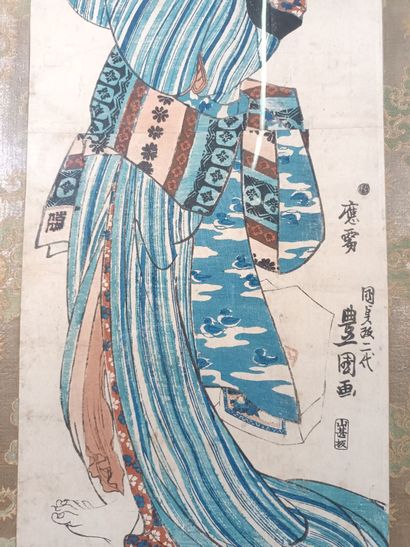 Ensemble de quatre double oban tate-e :
Utagawa...