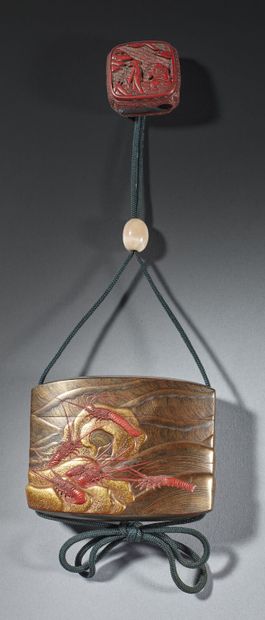 JAPON, Époque MEIJI (1868-1912)
Inro à deux...