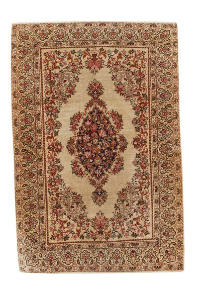 Paire de tapis Ghoum en soie (chaîne, trame...