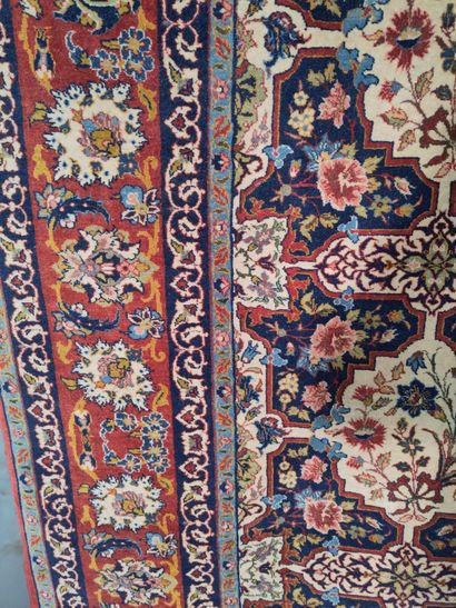 Tapis Najafabad (chaîne et trame en coton,...