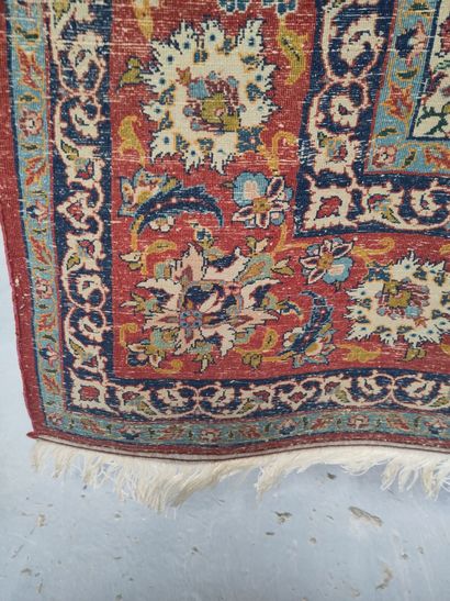 Tapis Najafabad (chaîne et trame en coton,...