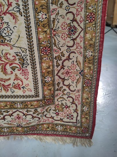 Paire de tapis Ghoum en soie (chaîne, trame...