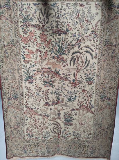 Tapis Sarouk (chaîne et trame en coton, velours...
