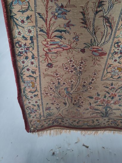 Tapis Sarouk (chaîne et trame en coton, velours...
