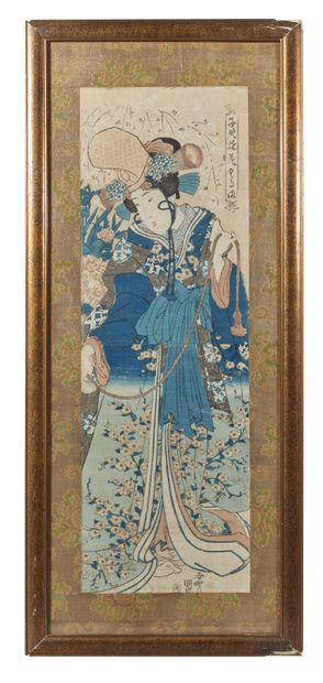 Ensemble de quatre double oban tate-e :
Utagawa...