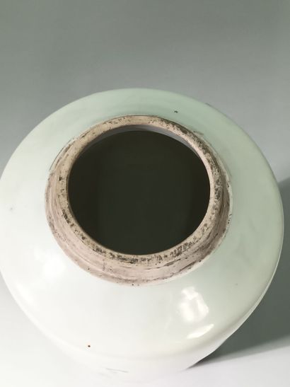 CHINE, XIXe siècle
Vase en porcelaine émaillée...
